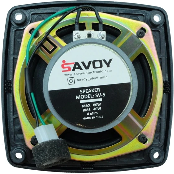 بلندگو چهار گوش ساووی مدل SV-5 سایز 5 اینچ دو عددی